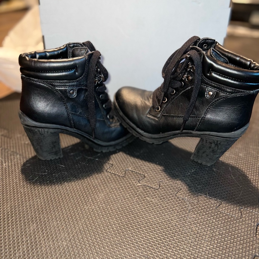 Black biker booties